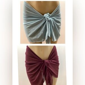 Zuliana Bundle of 2 Mesh Sarong Skirts Made in USA. New With Tags